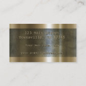 Modernes geätztes metallisches Gold Visitenkarte (Rückseite)