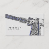 Modernes Gebäude Bauturm Krane Grau Visitenkarte (Vorderseite)
