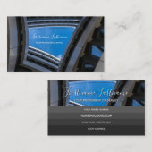 Modernes Gebäude der weißen Fassade Visitenkarte (Vorne/Hinten)