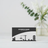Modernes Gebäude für die Baustelle in Schwarz und  Visitenkarte (Stehend Vorderseite)