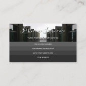 Modernes Gebäude für Glasfassade Visitenkarte (Rückseite)