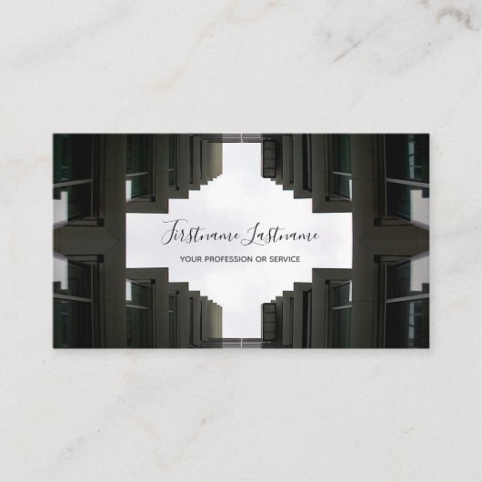 Modernes Gebäude für Glasfassade Visitenkarte (Vorderseite)