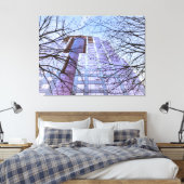 Modernes Gebäude mit Bäumen Leinwanddruck (Insitu (Schlafzimmer))