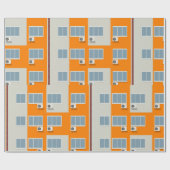 Modernes Gebäude mit Klimaanlage Geschenkpapier (Flach)