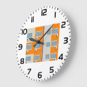 Modernes Gebäude mit Klimaanlage Große Wanduhr (Winkel)