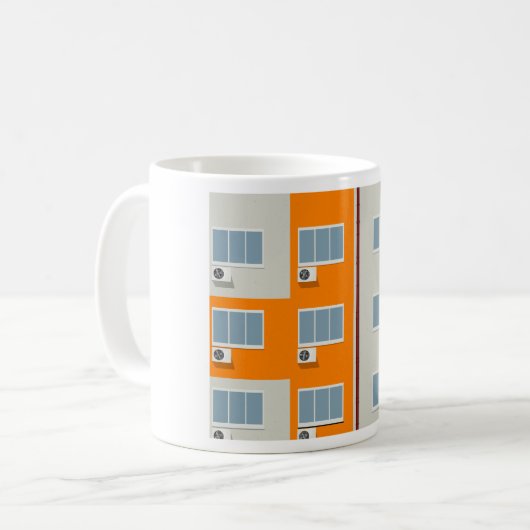 Modernes Gebäude mit Klimaanlage Kaffeetasse (Vorderseite Links)