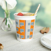 Modernes Gebäude mit Klimaanlage Pappbecher