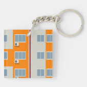 Modernes Gebäude mit Klimaanlage Schlüsselanhänger (Rückseite)