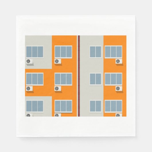 Modernes Gebäude mit Klimaanlage Serviette (Vorderseite)