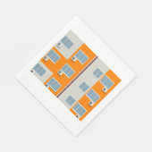 Modernes Gebäude mit Klimaanlage Serviette (Ecke)