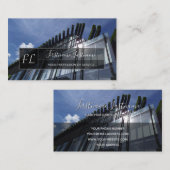 Modernes Gebäude-Monogramm-Büro an der Glasfassade Visitenkarte (Vorne/Hinten)