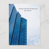 Modernes Gebäude - Vertikale, maßgeschneiderte Ges Postkarte (Vorderseite)