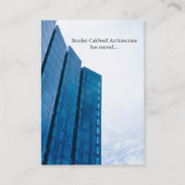 Modernes Gebäude - Vertikale, maßgeschneiderte Ges Visitenkarte (Vorderseite)