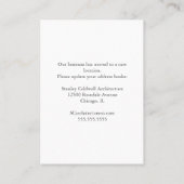 Modernes Gebäude - Vertikale, maßgeschneiderte Ges Visitenkarte (Rückseite)