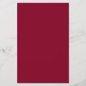Modernes Geblüht Skript, Burgundy Paper Menu Flyer (Hinten)