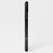 Modernes, gebürstetes, metallisches Schwarzes Gold iPhone Hülle (Rechte Seite)