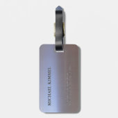 Modernes gebürstetes Monogramm des Metallblick-S01 Gepäckanhänger (Rückseite vertikal)