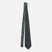Modernes gedämpftes olivfarbenes Houndstooth-Muste Krawatte (Rückseite)