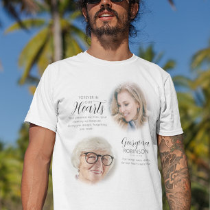Modernes Gedenk-Shirt mit Vorher-Nachher-Foto T-Shirt