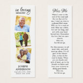 Modernes Gedenkgedicht 3 Foto Beerdigung Lesezeich (Vorne & Hinten)