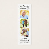 Modernes Gedenkgedicht 3 Foto Beerdigung Lesezeich (Vorderseite)