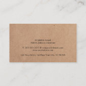 Modernes gedrucktes Kraftpapier Grau weiß geometri Visitenkarte (Rückseite)