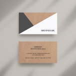 Modernes gedrucktes Kraftpapier Grau weiß geometri Visitenkarte<br><div class="desc">Moderne,  elegante Visitenkartenvorlage mit DRUCKTEM Kraftpapier-Hintergrund und graue/weiße Dreiecke. Elegantes und cooles Design. Ideal für Innenarchitekten,  Designer,  Zuhause Dekorationsexperten,  Berater und vieles mehr.</div>