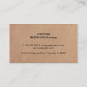 Modernes gedrucktes Kraftpapier Grau weiß geometri Visitenkarte (Rückseite)