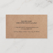 Modernes gedrucktes Kraftpapier Grau weiß geometri Visitenkarte (Rückseite)