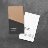 Modernes gedrucktes Kraftpapier schwarz geometrisc Visitenkarte