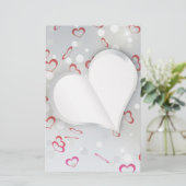 Modernes geflochtenes 3D-Papierherz - Geschirr Briefpapier (Stehend Vorderseite)