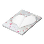 Modernes, geflochtenes Papierherz - Notepad Notizblock (Rotiert)