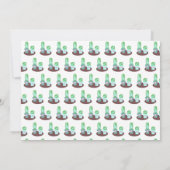 Modernes gegossenes Kakteen Grünes Housewarming Pa Einladung (Rückseite)