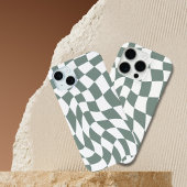 Modernes Gehäuse für Wavy Green Checkerboard iPhon Case-Mate iPhone Hülle