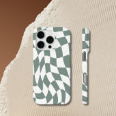 Modernes Gehäuse für Wavy Green Checkerboard iPhon Case-Mate iPhone Hülle