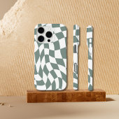 Modernes Gehäuse für Wavy Green Checkerboard iPhon Case-Mate iPhone Hülle
