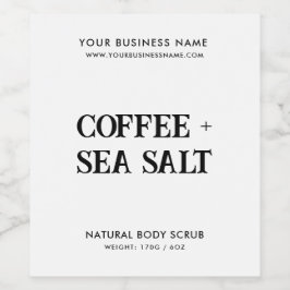 Modernes Gehäuse mit elegantem weißem Produktetike Weinetikett