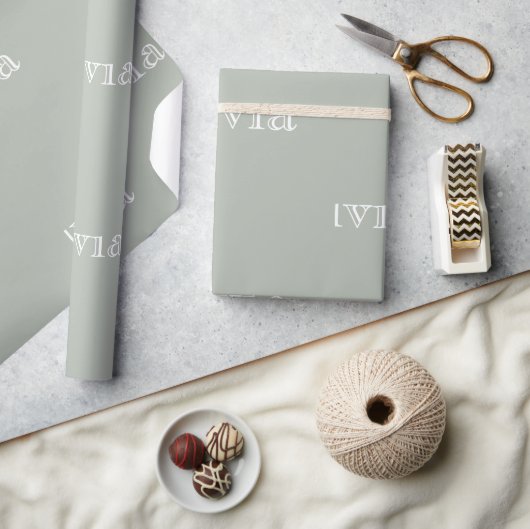 Modernes Gehäuse Personalisierter PastellScript Na Geschenkpapier (Kunsthandwerk)