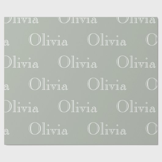 Modernes Gehäuse Personalisierter PastellScript Na Geschenkpapier (Flach)