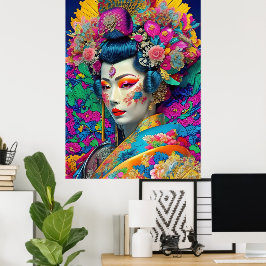 Modernes Geisha Poster