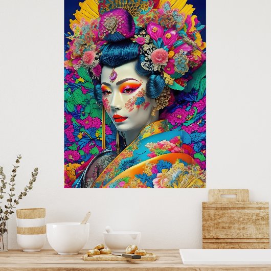 Modernes Geisha Poster (Küche)