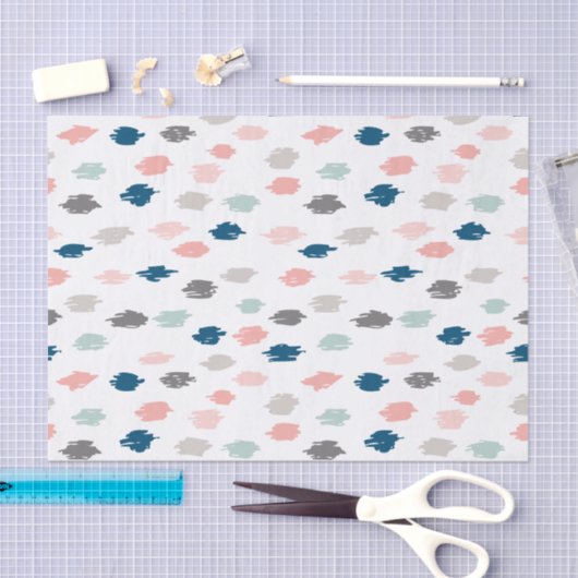 Modernes Gekritzel-Seidenpapier (rosa Blau) Seidenpapier (Handwerk)