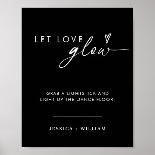 Modernes, Gelassen Liebe-Glühen Poster
