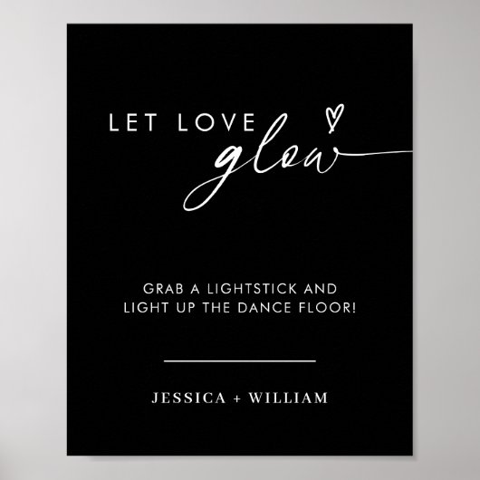 Modernes, Gelassen Liebe-Glühen Poster (Vorne)