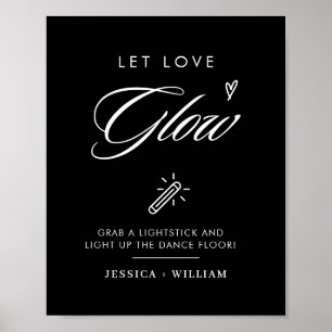 Modernes, Gelassen Liebe-Glühen Poster