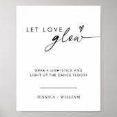 Modernes, Gelassen Liebe-Glühen Poster (Vorne)