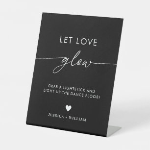 Modernes, Gelassen Liebe-Glühen Sockelschild