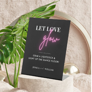 Modernes, Gelassen Liebe-Glühen Sockelschild