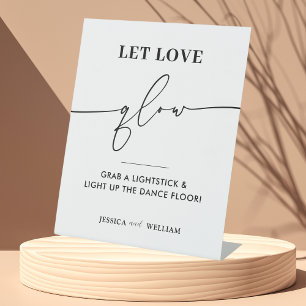 Modernes, Gelassen Liebe-Glühen Sockelschild