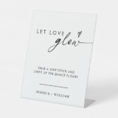 Modernes, Gelassen Liebe-Glühen Sockelschild (Vorderseite)